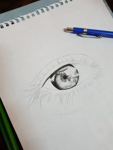 رسم حدقة العين من خطوات تعلم الرسم