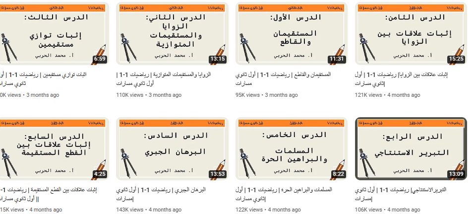 قناة محمد الحربي لشرح مادة الرياضيات للمنهج السعودي