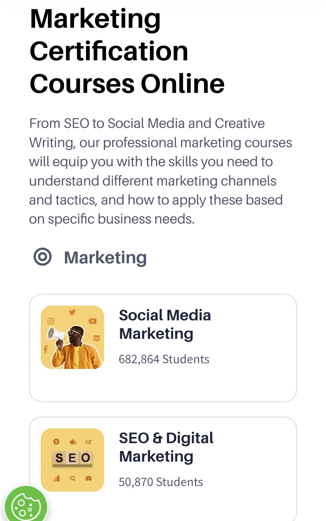 دورات التسويق الإلكتروني المقدمة من موقع Upskillist 