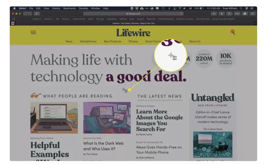 تسجيل الشاشة لجهاز ماك