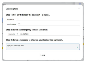 ملء البيانات الخاصة بالهاتف
