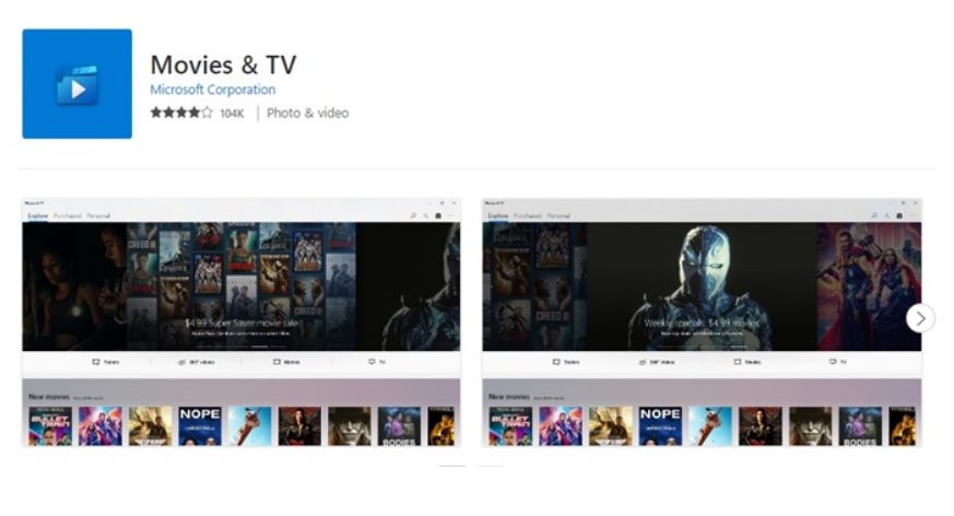 مشغل فيديو مجاني Movies And TV