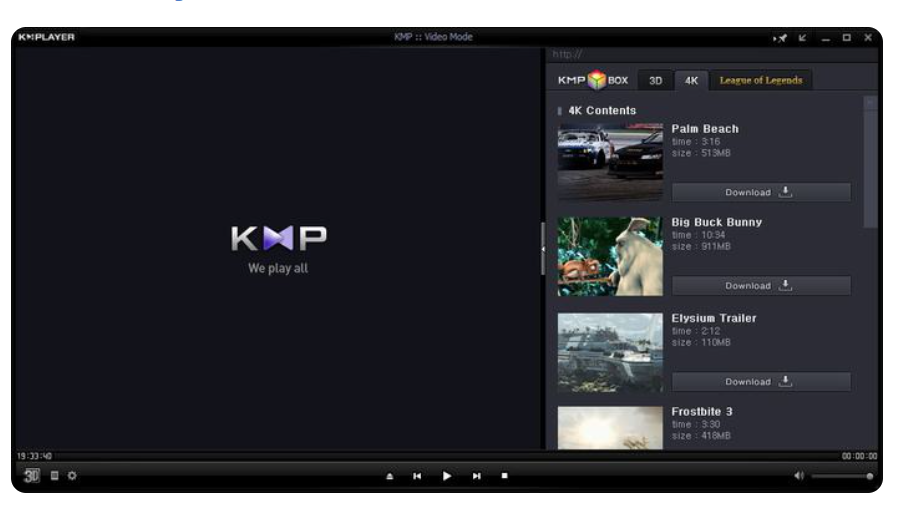 مشغل فيديو مجاني KMPlayer