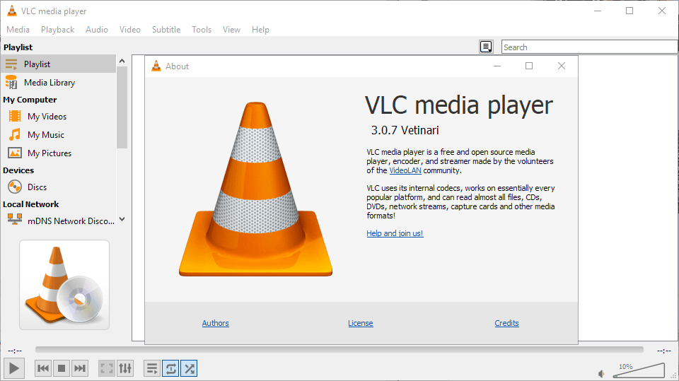 مشغل فيديو مجاني VLC Media Player