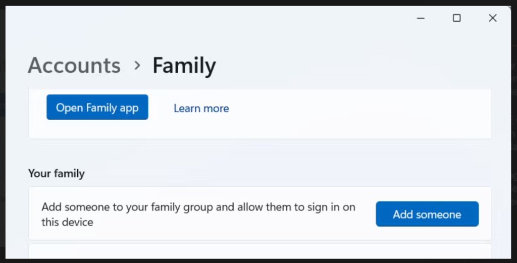 خطوات إنشاء حساب للطفل لتفعيل خاصية الرقابة الأبوية