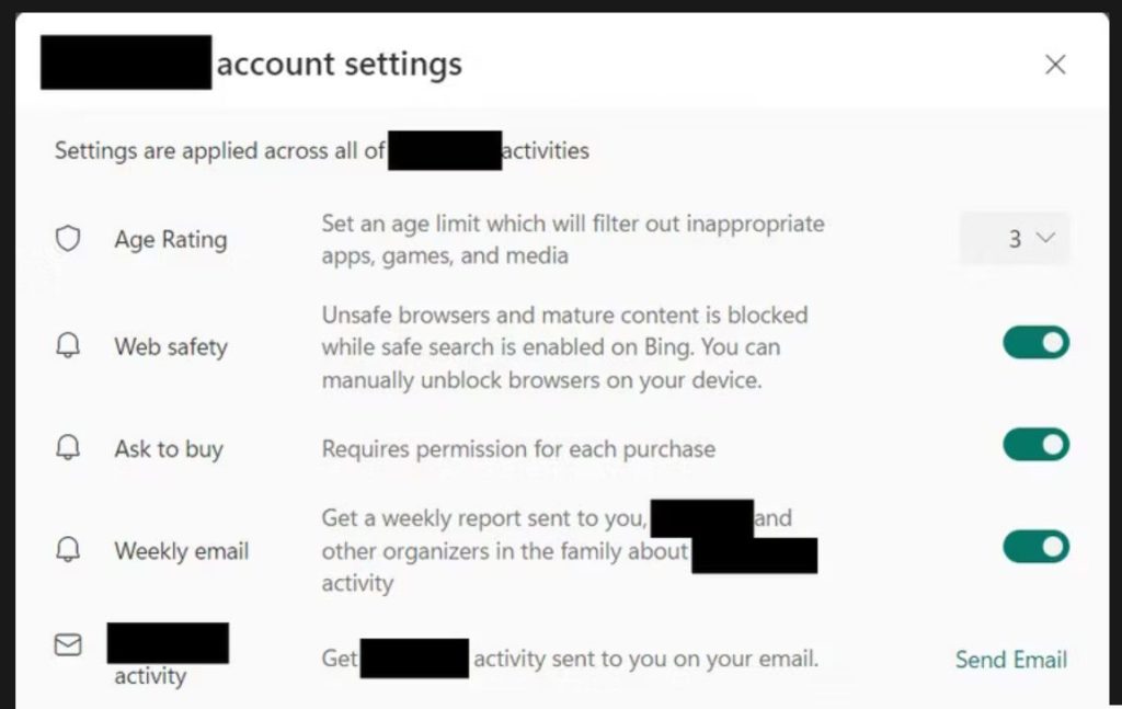 إدارة إعدادات الحساب 2