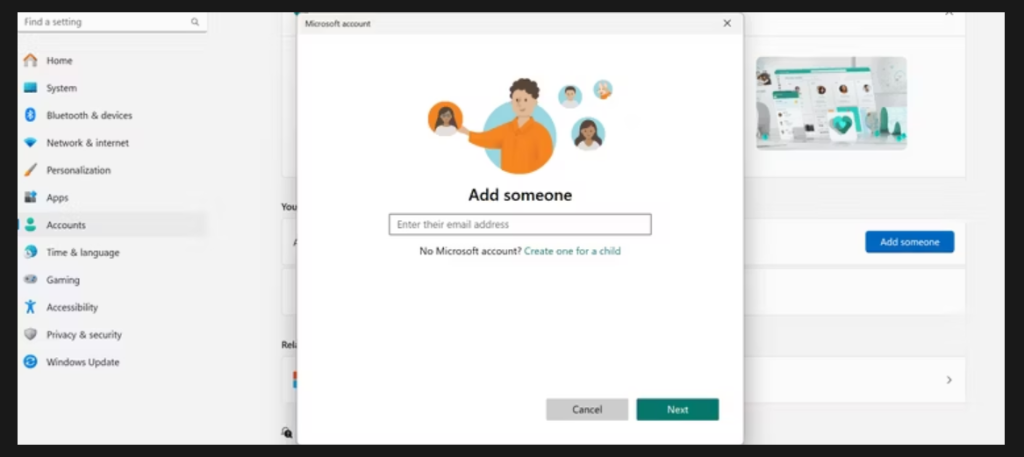إنشاء حساب جديد لطفلك 2