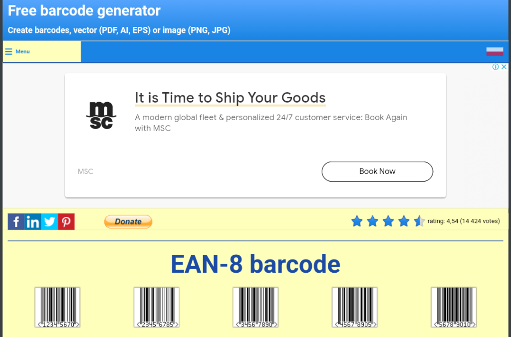 موقع فري باركود جينيريتور 
