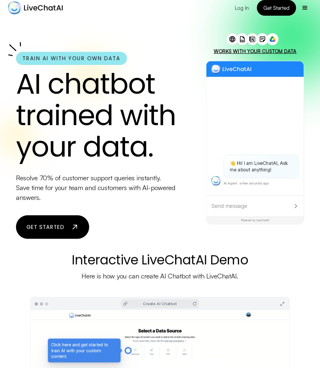 موقع LiveChatAI للتحدث الحي مع الذكاء الاصطناعي 