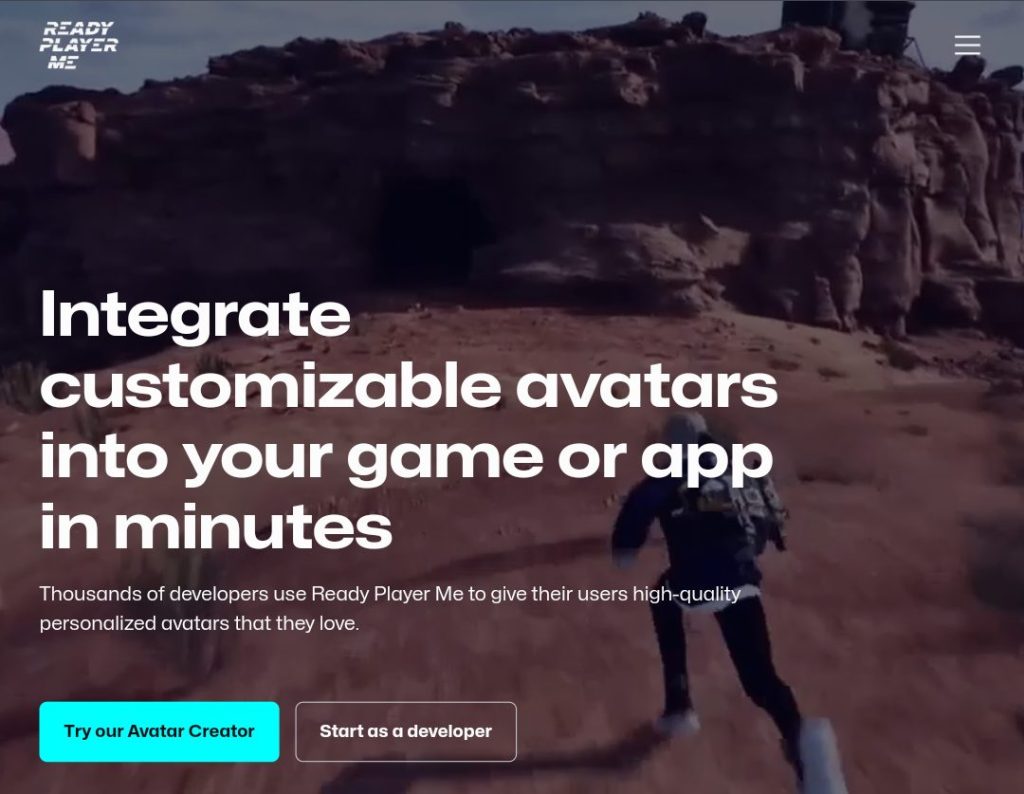 موقع Ready player me لإنشاء الافاتار