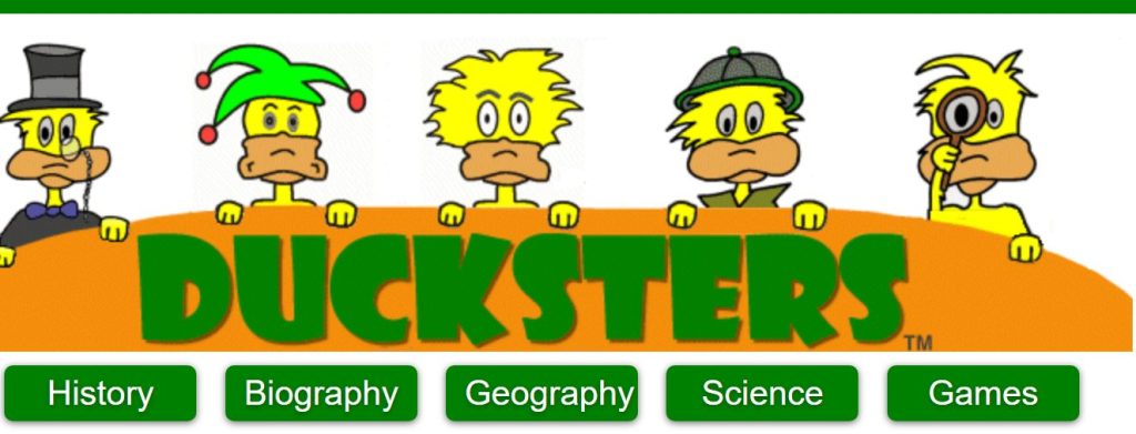 موقع ducksters لتعليم الجغرافيا للأطفال