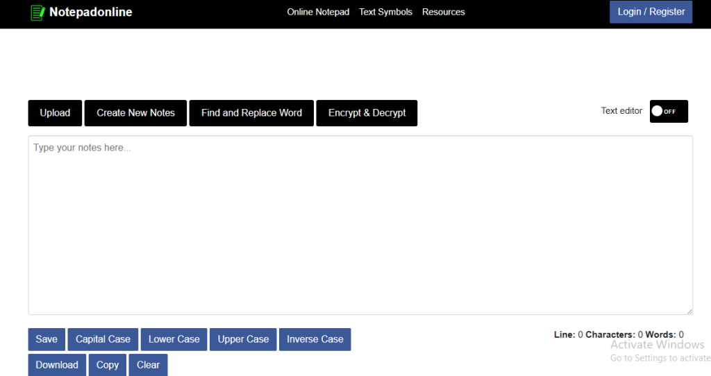 موقع notepad online لإنشاء وتحرير النصوص اون لاين