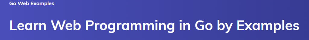 موقع Go Web Examples لتعلم لغة جو من خلال الأمثلة