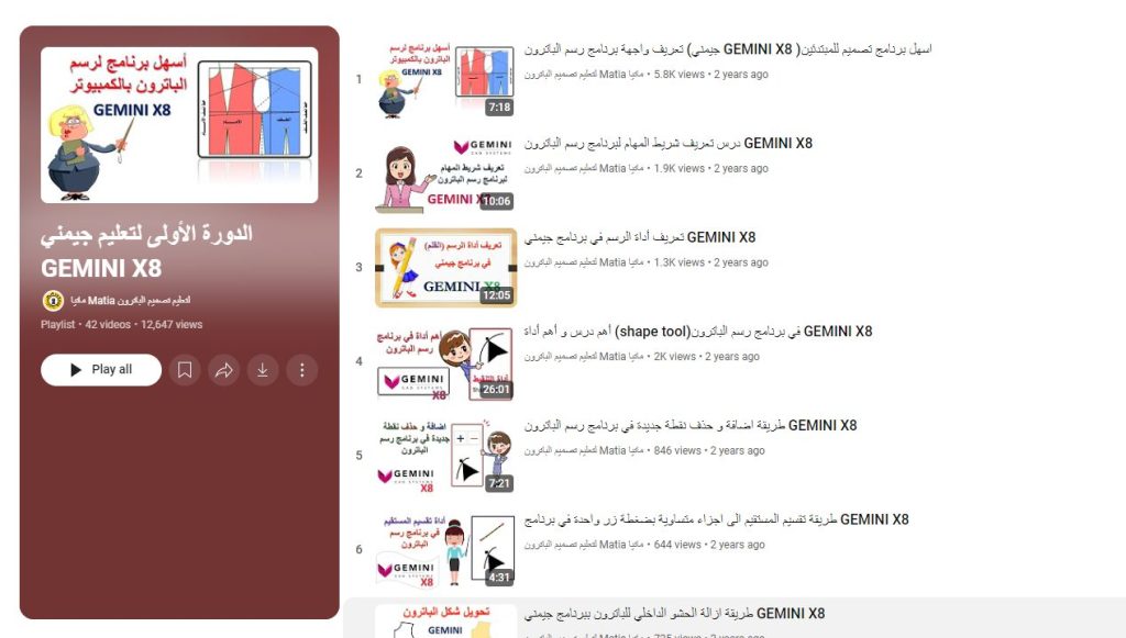 الدورة الاولى لتعليم برنامج جيمني