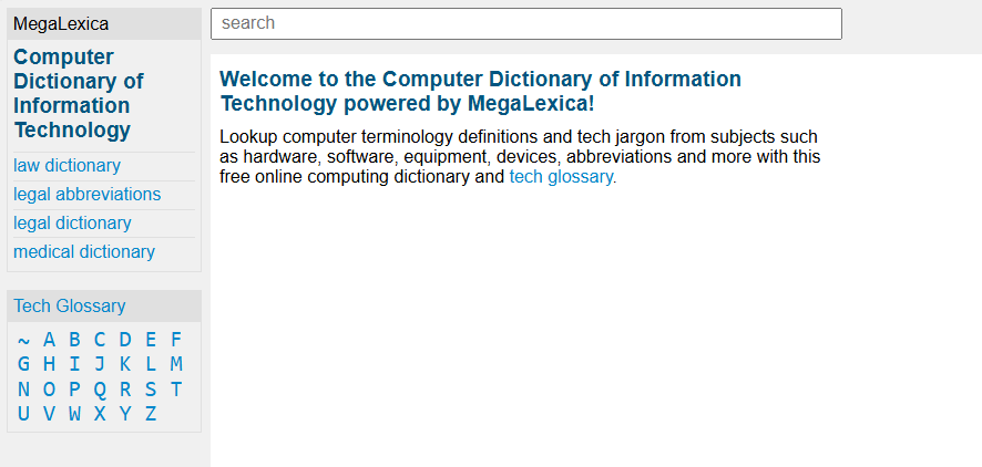 موقع Computer Dictionary